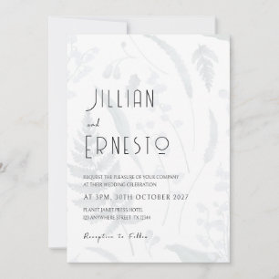 Invitación Lily of Valley Frente botánico de sombra y reve