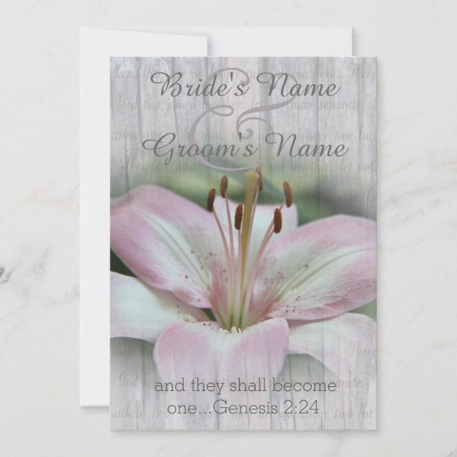 Invitación Lily Wedding Invite 2 (Anverso)