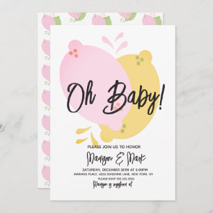 Invitación Lime Lémon Lime Lemonade Rosa Moderno Invita