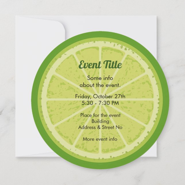 Invitación Lime Slice (Reverso)