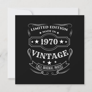 Invitación Limited Edition Made In 1970 Vintage Birthday Gift