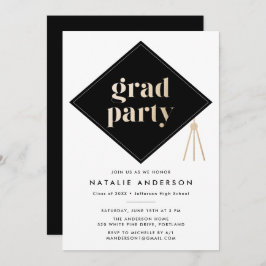 Invitación Límites para la graduación de la fiesta de graduac