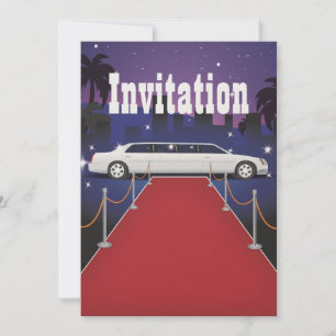 Invitación Limo de celebridades en la alfombra roja