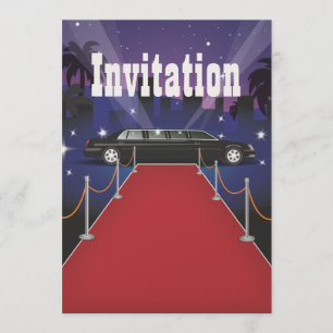 Invitación Limo de celebridades en la alfombra roja