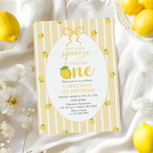 Invitación Limón Amarillo Nuestro Amor 1er Cumpleaños (Subido por el creador)