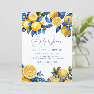 Invitación Limón   Baby Shower de verano