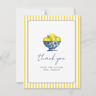 Invitación Limón de color acuático moderno Ducha de novia gra