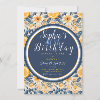 Invitación Limón De Primavera Y Flor Silvestre