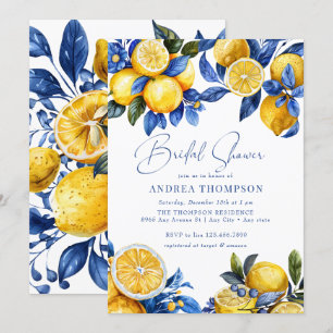 Invitación Limón   Ducha de novias de verano