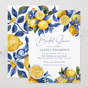 Invitación Limón   Ducha de novias de verano