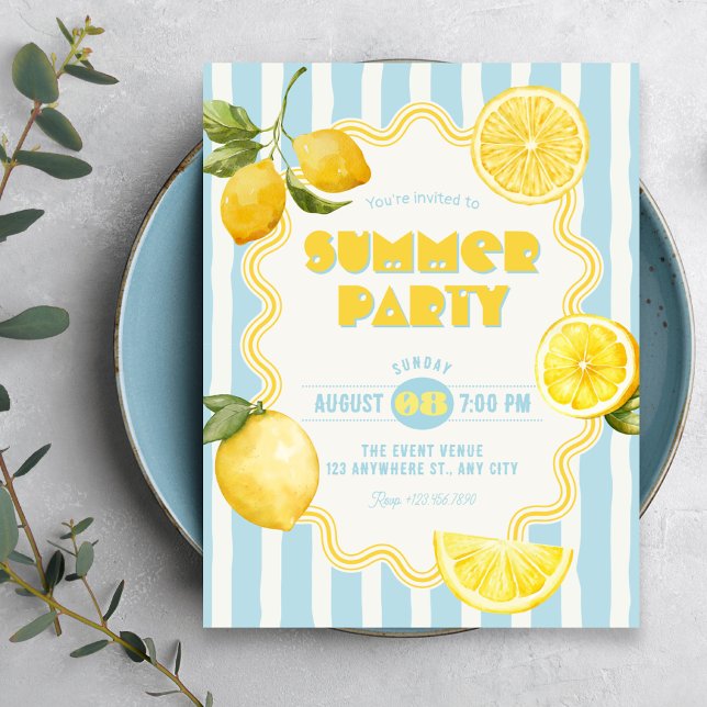 Invitación Limon fresco de verano  (Subido por el creador)
