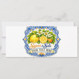 Invitación Limon Mediterráneo de Azulejo – Arte acuarela con