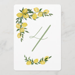 Invitación Limón Mesa Número Cuatro