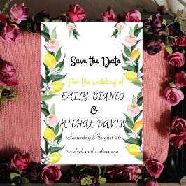 Invitación Limón Naranja Boda Limón Amarillo 