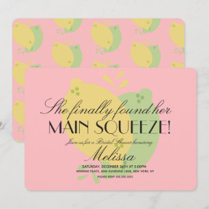 Invitación Limonada Rosa Bridal Shower Limón Lima