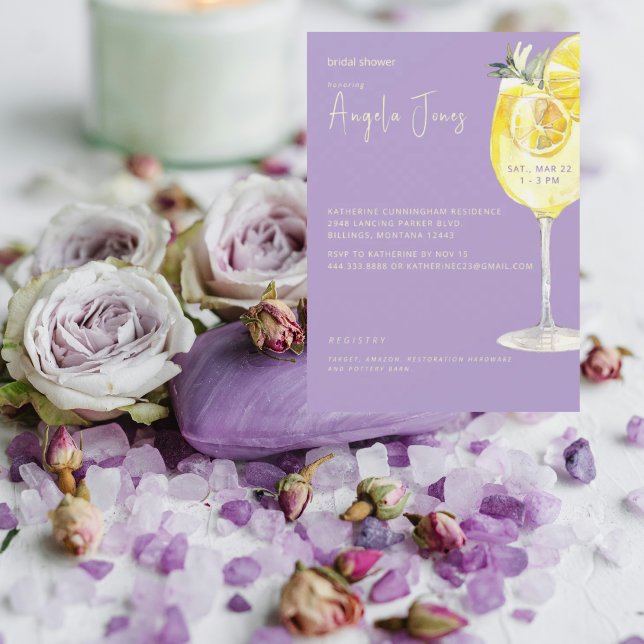 Invitación Limoncello Lavender Bridal Shower (Subido por el creador)