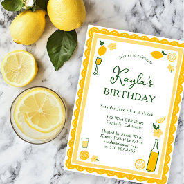 Invitación Limoncello Lemonade Lemons PERSONALIZADO PARTIDA C