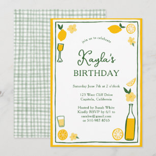 Invitación Limoncello Lemonade Lemons PERSONALIZADO PARTIDA C