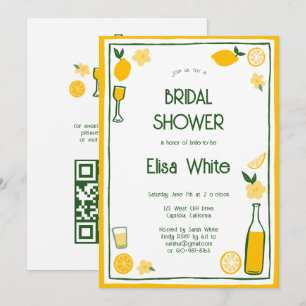 Invitación Limoncello Lemonade PERSONALIZADO QR Bridal Shower