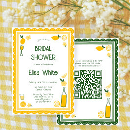 Invitación Limoncello Lemonade PERSONALIZADO QR Bridal Shower