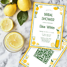 Invitación Limoncello Lemonade PERSONALIZADO QR Bridal Shower