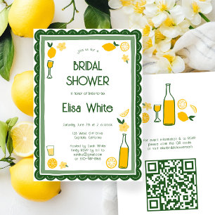 Invitación Limoncello Lemonade PERSONALIZADO QR Bridal Shower