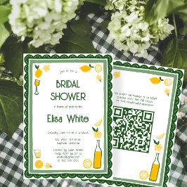 Invitación Limoncello Lemonade PERSONALIZADO QR Bridal Shower