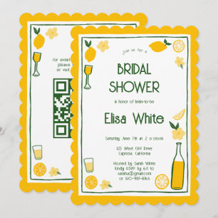 Invitación Limoncello Lemonade PERSONALIZADO QR Bridal Shower