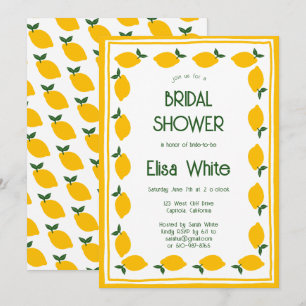 Invitación Limoncello Lemons PERSONALIZADO Cute Bridal Shower