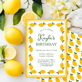Invitación Limoncello Lemons PERSONALIZADO Cute FIESTA CUMPLE