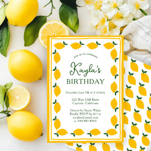 Invitación Limoncello Lemons PERSONALIZADO Cute FIESTA CUMPLE