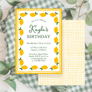 Invitación Limoncello Lemons PERSONALIZADO Cute FIESTA CUMPLE