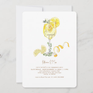 Invitación Limoncello Spritz Gold Text Engagement Party