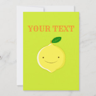 Invitación Limoncito de dibujos animados