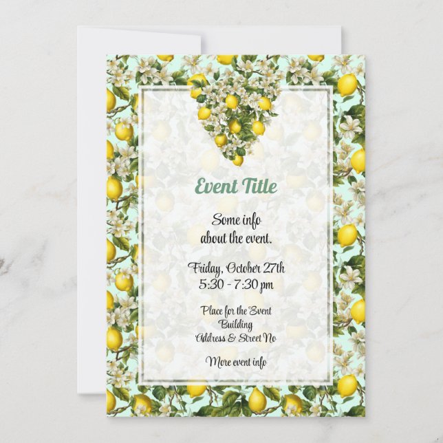 Invitación Limones (Anverso)