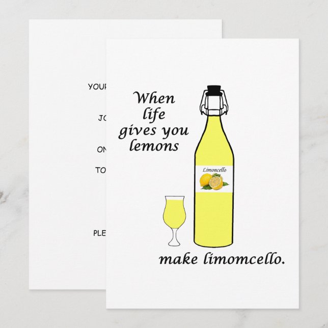 Invitación Limones a Limoncello (Anverso / Reverso)