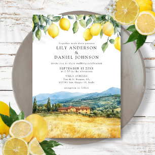 Invitación Limones Escena Toscana Boda Italiana