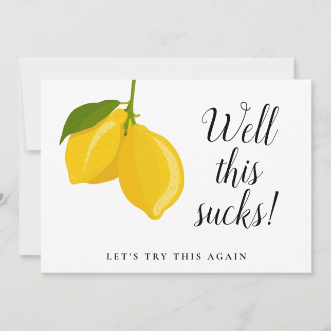 Invitación Limones para Despedida de Soltera Cambia la Fecha  (Anverso)