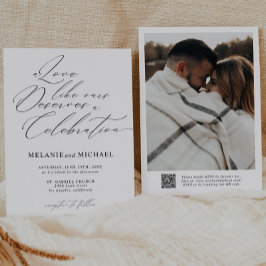 Invitación Limpiar caligrafía de guión clásico Boda de código