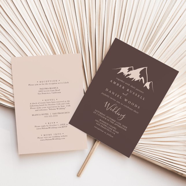 Invitación Limpiar el Boda delantero y trasero del país de mo (Subido por el creador)