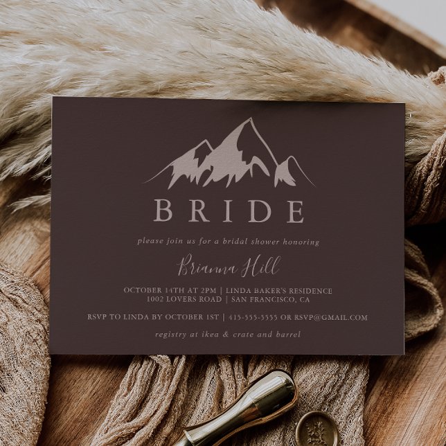 Invitación Limpiar la ducha de novia en el campo de la montañ (Subido por el creador)
