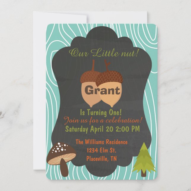 Invitación linda 4 de la fiesta de cumpleaños del (Anverso)