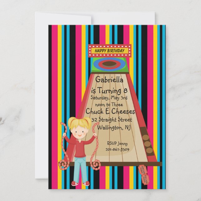 Invitación linda, brillante, y rayada de la arcada (Anverso)