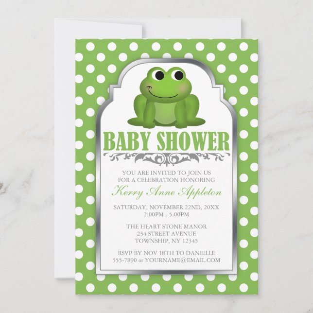 Invitación linda de Baby Shower del lunar del (Anverso)