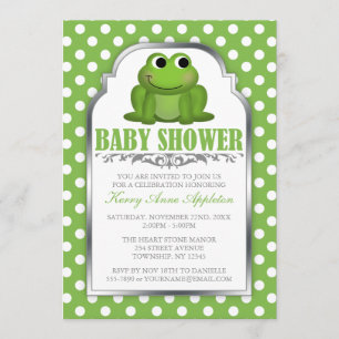 Invitación linda de Baby Shower del lunar del