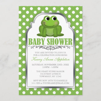 Invitación linda de Baby Shower del lunar del