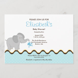 Invitación linda de Baby Shower del muchacho del