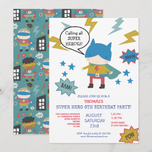 Invitación linda de fiesta infantil con tema de su