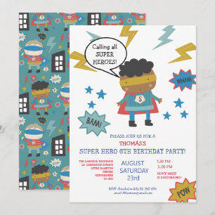 Invitación linda de fiesta infantil con tema de su