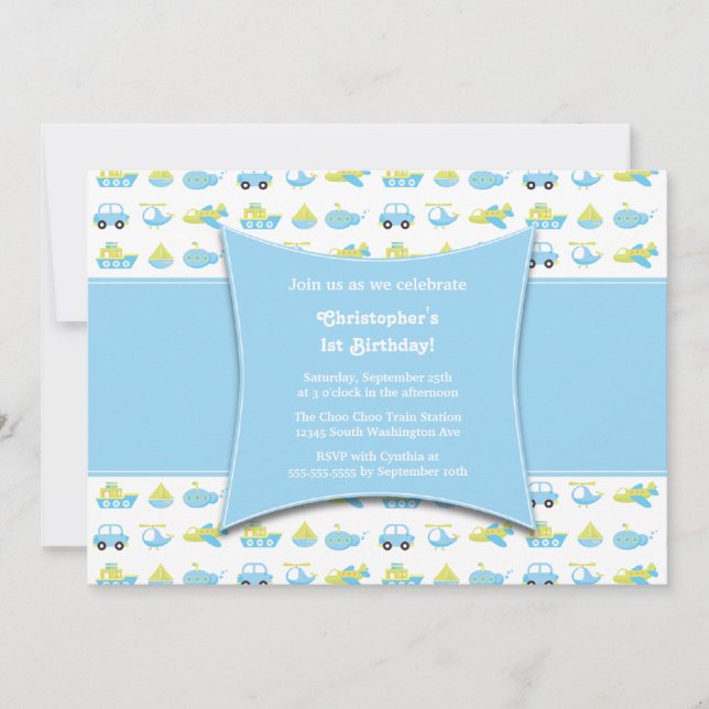 Invitación linda de la fiesta de cumpleaños del (Anverso)